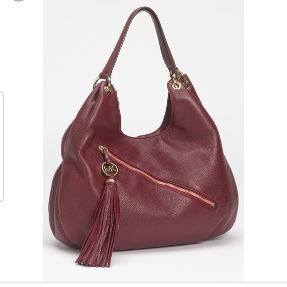 Michael Kors Handbags - Michael Kors Burgundy / Oxblood Hobo